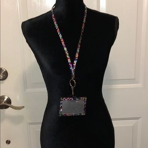 NWT Rhinestone Bling ID Badge Holder